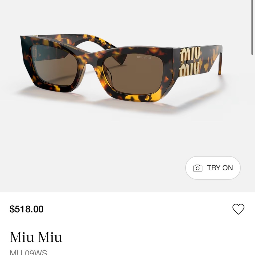 Miu Miu Brown Sunglasses